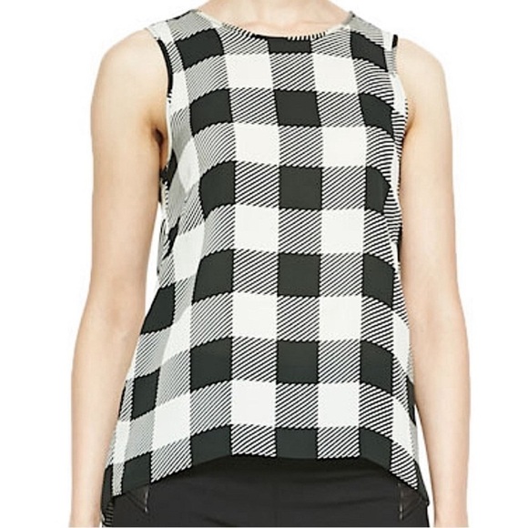 🦴Anthropologie - RAG & BONE Harper Magnified Houndstooth Silk SZ L - Picture 3 of 11